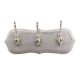 Grey Silver Small Wall Wooden Iron Hooks